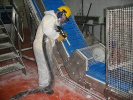 Dry Ice Blasting in Manufacturing facilities to remove adhesives Dry Ice Blasting